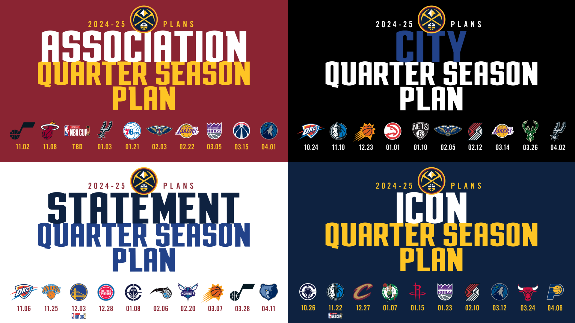 The 2024-25 NBA season is tipping off soon and limited Quarter Season plans remain